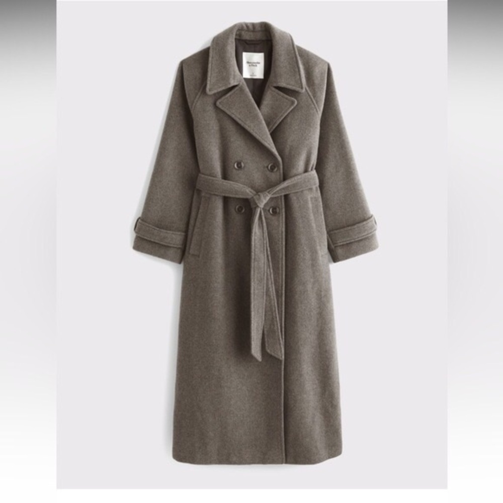 Abercrombie & Fitch Gray Wool Coat in Small